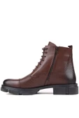 Shoetyle - Kahverengi Baskılı Deri Bağcıklı Erkek Bot 250-206 - 3