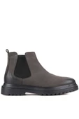 Shoetyle - Gri Nubuk Deri Erkek Chelsea Bot 250-0055 - 1