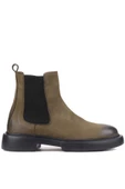 Shoetyle - Haki Nubuk Deri Erkek Chelsea Bot 250-081 - 1