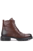 Shoetyle - Kahverengi Baskılı Deri Bağcıklı Erkek Bot 250-206 - 1
