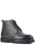 Shoetyle - Gri Deri Fermuarlı Erkek Bot 250-604 - 2