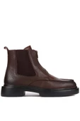 Shoetyle - Kahverengi Deri Fermuarlı Erkek Bot 250-085 - 1