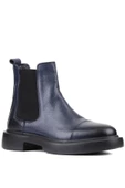 Shoetyle - Lacivert Deri Erkek Chelsea Bot 250-080 - 2