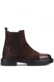 Shoetyle - Kahverengi Süet Deri Erkek Chelsea Bot 250-080 - 1