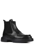 Shoetyle - Siyah Deri Fermuarlı Erkek Bot 250-085 - 6