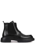 Shoetyle - Siyah Deri Fermuarlı Erkek Bot 250-085 - 5