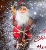 Yılbaşı Süsü Noel Baba Biblo Figür Büyük Boy 45cm - Feneri, Ayılı Hediye Çuvalı ve Aksesuarları ile - 1