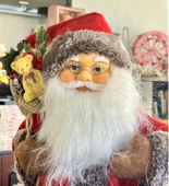 Yılbaşı Süsü Noel Baba Biblo Figür Büyük Boy 45cm - Feneri, Ayılı Hediye Çuvalı ve Aksesuarları ile - 6