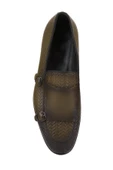 Shoetyle - Haki Deri Tokalı Erkek Klasik Ayakkabı 250-2300 - 5
