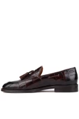 Shoetyle - Kahverengi Croco Deri Püsküllü Erkek Klasik Ayakkabı 250-7951 - 3