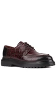 Shoetyle - Bordo Croco Deri Bağcıklı Erkek Günlük Ayakkabı 250-1615 thumbnail 2