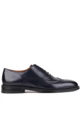 Shoetyle - Lacivert Açma Deri Bağcıklı Erkek Klasik Ayakkabı 250-450 - 1