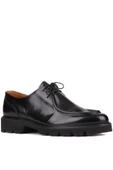 Shoetyle - Siyah Açma Deri Bağcıklı Erkek Günlük Ayakkabı 250-1617 thumbnail 2