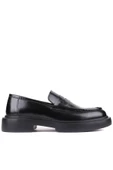 Shoetyle - Siyah Açma Deri Bağcıksız Erkek Klasik Ayakkabı 250-2375 - 1