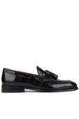 Shoetyle - Siyah Croco Deri Püsküllü Erkek Klasik Ayakkabı 250-7951 thumbnail 1