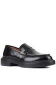 Shoetyle - Siyah Açma Deri Bağcıksız Erkek Klasik Ayakkabı 250-2375 - 2
