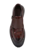 Shoetyle - Kahverengi Croco Deri Tokalı Erkek Klasik Ayakkabı 250-1616 thumbnail 5