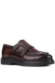 Shoetyle - Bordo Croco Deri Tokalı Erkek Klasik Ayakkabı 250-1616 thumbnail 2