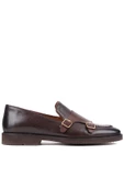 Shoetyle - Kahverengi Deri Tokalı Erkek Klasik Ayakkabı 250-2750 - 1