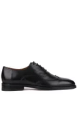 Shoetyle - Siyah Deri Bağcıklı Erkek Klasik Ayakkabı 250-450 - 1
