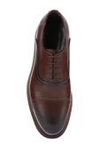 Shoetyle - Kahverengi Deri Bağcıklı Erkek Klasik Ayakkabı 250-2030 - 5