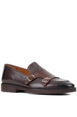 Shoetyle - Kahverengi Deri Tokalı Erkek Klasik Ayakkabı 250-2750 - 2