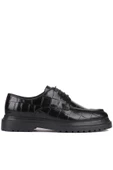 Shoetyle - Siyah Croco Deri Bağcıklı Erkek Günlük Ayakkabı 250-1615 thumbnail 1