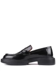 Shoetyle - Siyah Açma Deri Bağcıksız Erkek Klasik Ayakkabı 250-2375 - 3