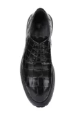 Shoetyle - Siyah Kroko Deri Bağcıklı Erkek Klasik Ayakkabı 250-2013 thumbnail 5