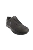 Luttoon 4154-24 Deri Anatomik Hafıza Taban Kadın Sneaker Siyah Füme - 1