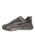 Luttoon 4184-24 Deri Anatomik Hafıza Taban Erkek Sneaker Siyah Füme - 2
