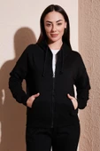 FASHION FRIENDS KADIN FERMUARLI KAPÜŞONLU SWEAT 24K0852K1 - 3