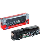 1:60 Ölçek Welly Mercedes Benz Travego Die-Cast Metal Otobüs Siyah - 2
