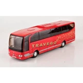 1:60 Ölçek Welly Mercedes Benz Travego Die-Cast Metal Otobüs Kırmızı - 1