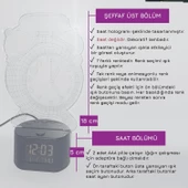 UpWay 3D İllüzyonlu RGB Işık Animasyonlu Çalar Masa Saati Gece Lambası - 3