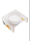 Petmagic Akrilik Beyaz Seramik Tekli Evcil Hayvan Kedi ve Mini Irk Köpek Mama Kabı-YuvarlananKedi thumbnail 3