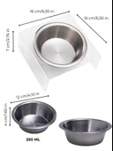 Petmagic Akrilik Çelik Kase Tekli Evcil Hayvan Kedi ve Mini Irk Köpek Mama Kabı-Şeffaf - 5