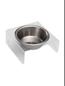 Petmagic Akrilik Çelik Kase Tekli Evcil Hayvan Kedi ve Mini Irk Köpek Mama Kabı-Şeffaf - 3