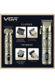 V-670 Metal saç kesim makinesi  profesyonel saç sakal berber seti - 4