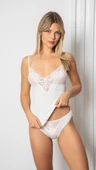Kadın Dantelli Penye Atlet Külot / Kaşkorse Set Siyah Alissa 602 - 1