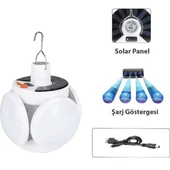 Güneş Enerjili 5 Kanatlı Ultra Güçlü Ev Bahçe Kamp Lambası - 1