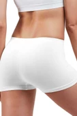 Elite Life Dikişsiz Kadın Boxer Beyaz Şort 830 - 2