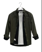 Cafes Uzun Kol Slim Fit Erkek Süet Gömlek-6959 - 1