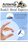 Mavi Raptiye 150 Adet 1 Paket Renkli Pvc Kaplı Başlıklı Raptiye Plastik Yuvarlak Düğmeli Raptiye Pano Okul Ofis Büro Ev - 2