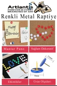 Mavi Raptiye 150 Adet 1 Paket Renkli Pvc Kaplı Başlıklı Raptiye Plastik Yuvarlak Düğmeli Raptiye Pano Okul Ofis Büro Ev - 3