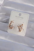 XUPİNG Rose Renk Zirkon Taşlı Halka Küpe - TJ-BKP9358 thumbnail 1