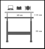 Yükseklik Ayarlı Laptop Sehpası Ve Çalışma Masası -Ceviz 60x40 - 6
