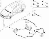 On Kaput Fitili Arka Kısım Fiat Egea 51982582 - 1