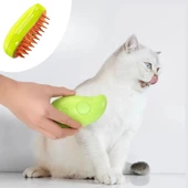 Buharlı Yumuşak Silikon Uçlu Kedi - Köpek Tüy Tarama Tarağı Yıkama Tımar Fırçası - 2