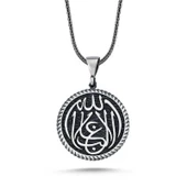 Gümüş La Galiba İllallah Yazılı Gümüş Kolye - 2